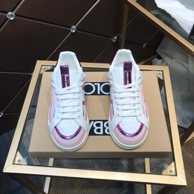 Dolce & Gabbana Blancs Roses Violets Métalliques Chaussures Lifestyle 9