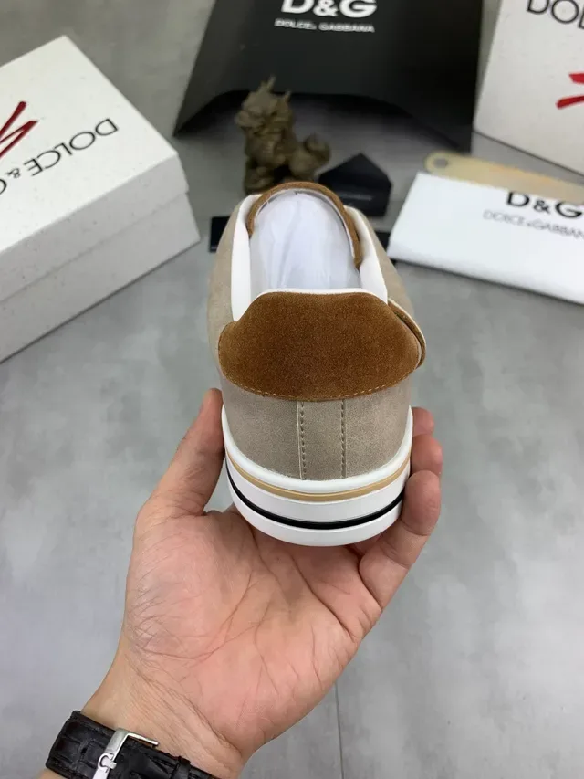 Dolce & Gabbana Basket à plateforme en daim motif vache 3