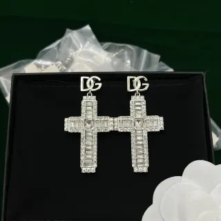 Dolce & Gabbana Boucles d'Oreilles Cristal Pavé Croix
