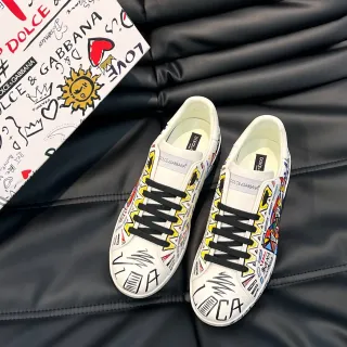 Dolce & Gabbana Graphic-Print Low-Top Lace-Up Lifestyle Sneakers