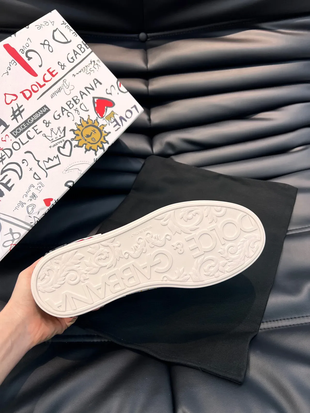 Dolce & Gabbana 印花低帮系带休闲运动鞋 3