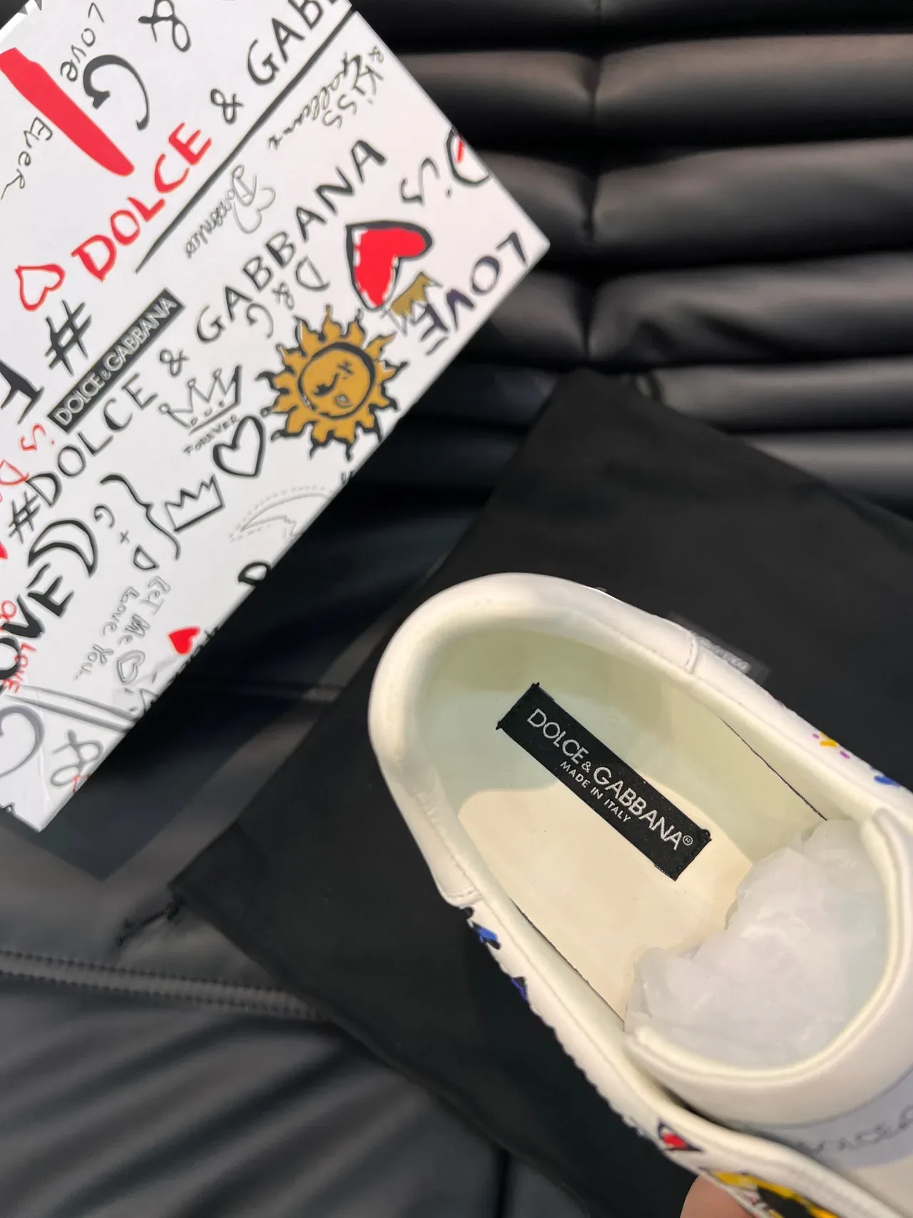 Dolce & Gabbana 印花低帮系带休闲运动鞋 4