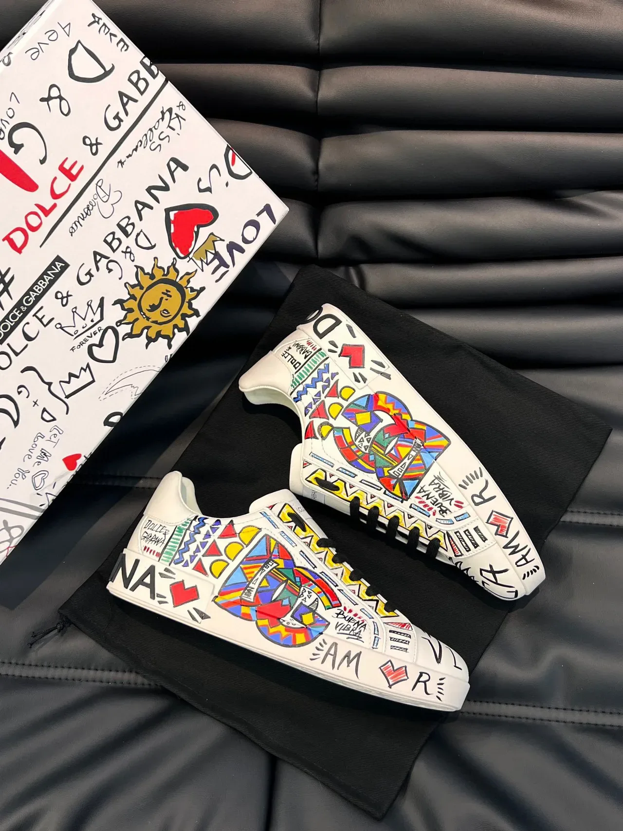 Dolce & Gabbana 印花低帮系带休闲运动鞋 6