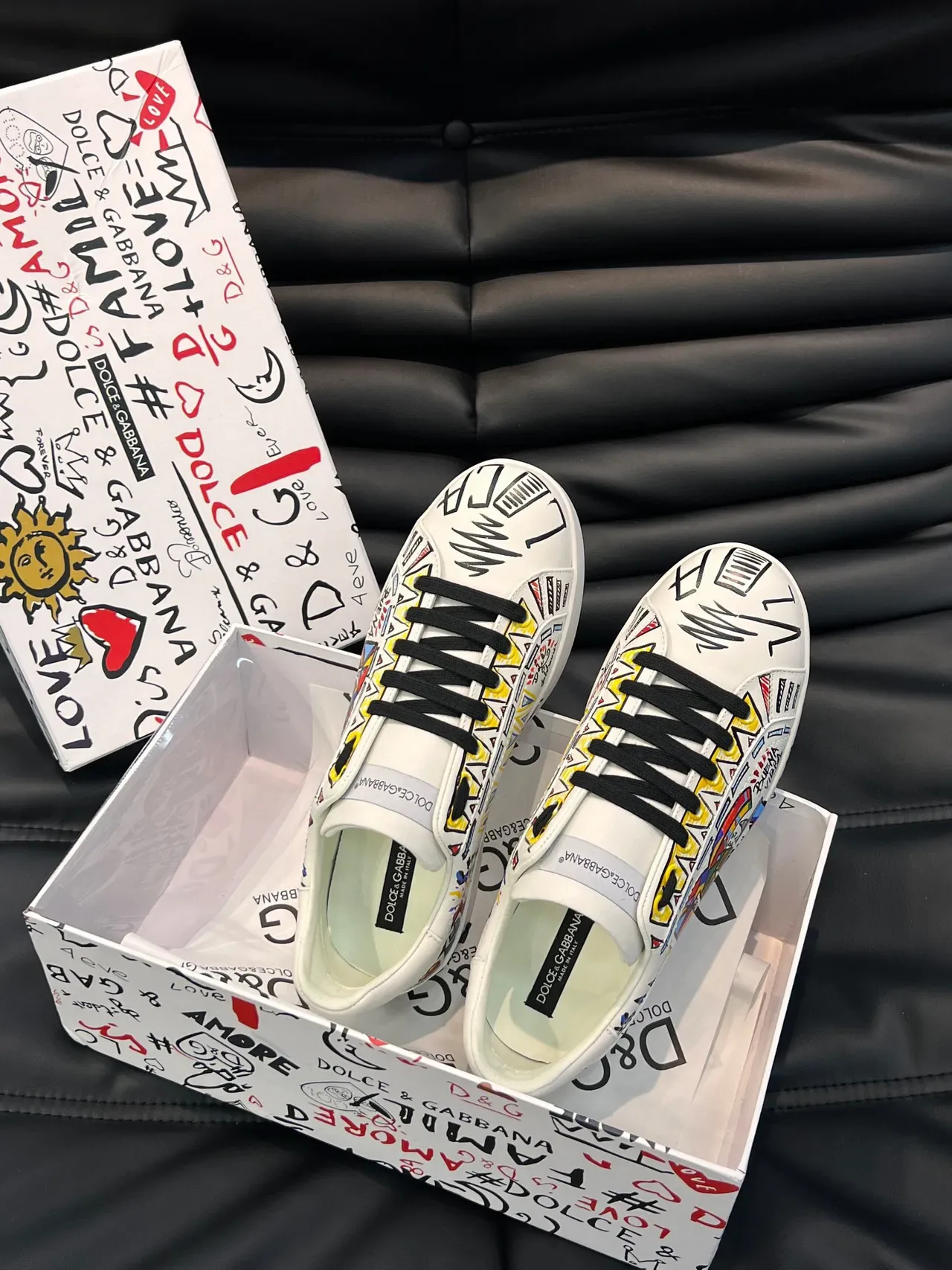Dolce & Gabbana 印花低帮系带休闲运动鞋 7