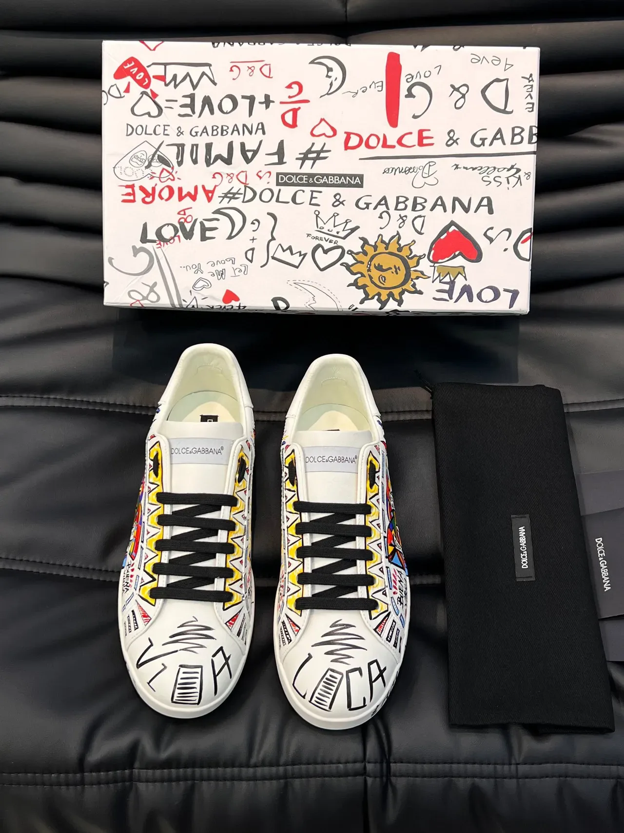 Dolce & Gabbana 印花低帮系带休闲运动鞋 8