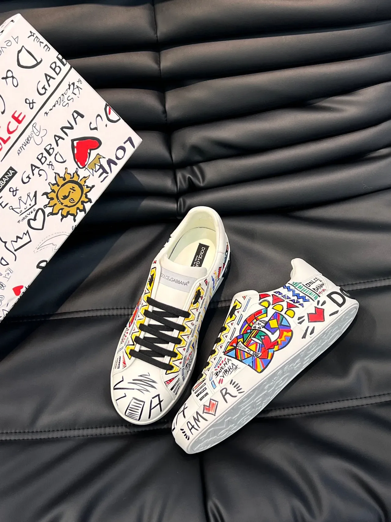 Dolce & Gabbana 印花低帮系带休闲运动鞋 9