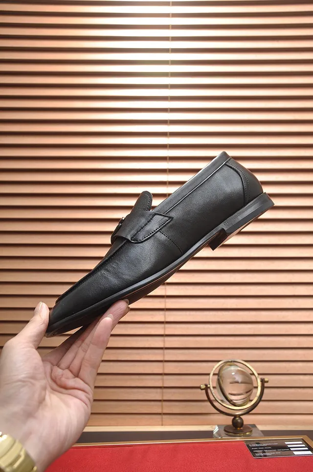 Dolce & Gabbana Portofino 黑色米色皮革 DG Logo Buckle Loafer 6