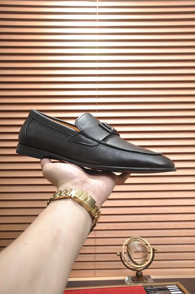 Dolce & Gabbana Portofino 黑色米色皮革 DG Logo Buckle Loafer 7