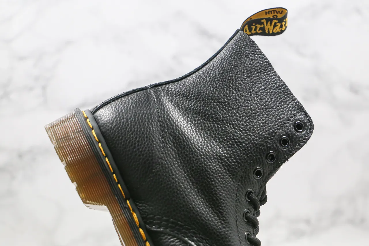 Dr. Martens 1460 黑色粒面皮革 黄色缝线 马丁靴 6