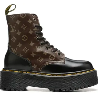 Dr. Martens Jadon मोनोग्राम प्रिंट प्लेटफॉर्म मार्टिन बूट