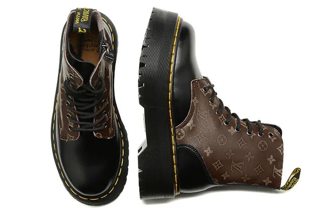 Dr. Martens Jadon Impression Monogramme Plateforme Bottines Martin 2