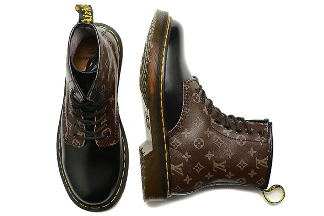 Dr. Martens Jadon Impression Monogramme Plateforme Bottines Martin 3