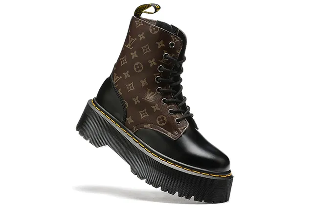 Dr. Martens Jadon Impression Monogramme Plateforme Bottines Martin 4
