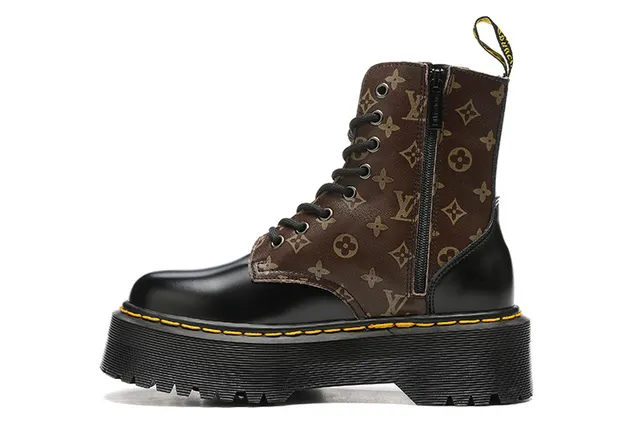 Dr. Martens Jadon Impression Monogramme Plateforme Bottines Martin 5