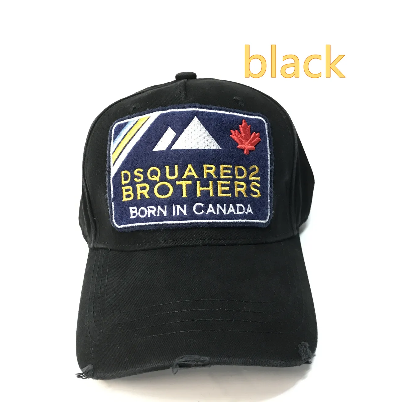 Dsquared2 Brothers 红色海军 破损帽沿 刺绣补丁 棒球帽 2