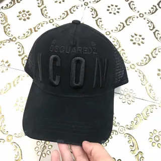 Dsquared2 ICON Black Embroidered Mesh-Back Baseball Cap