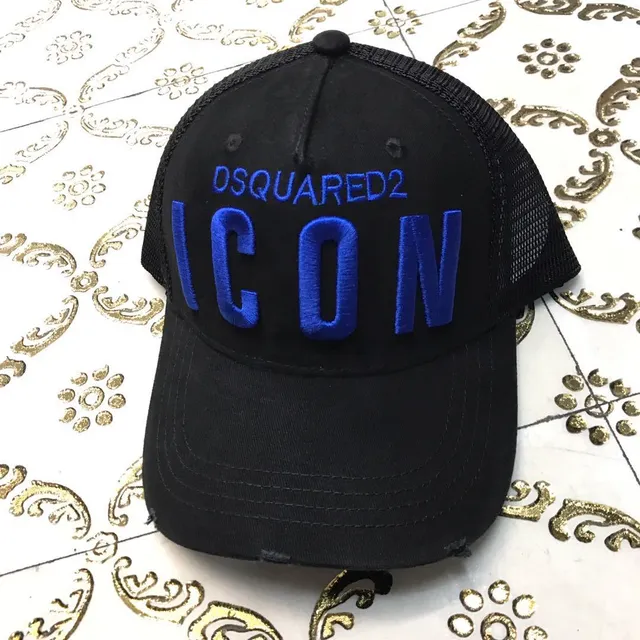 Dsquared2 ICON Gorra de béisbol negra bordada Mesh-Back 2