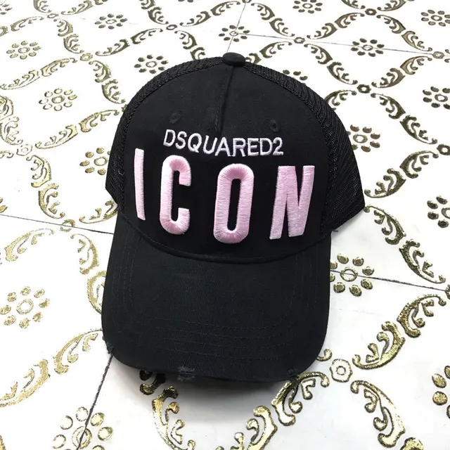 Dsquared2 ICON Gorra de béisbol negra bordada Mesh-Back 3