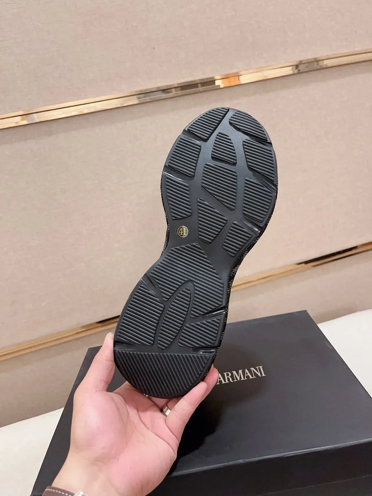 Emporio Armani Sneakers Lifestyle Preto Knit Monograma Águia 9