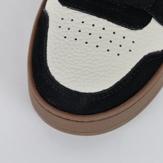 Fendi Beige Noir Cuir Et Daim Motif Embossé Côté Lifestyle Sneakers 5
