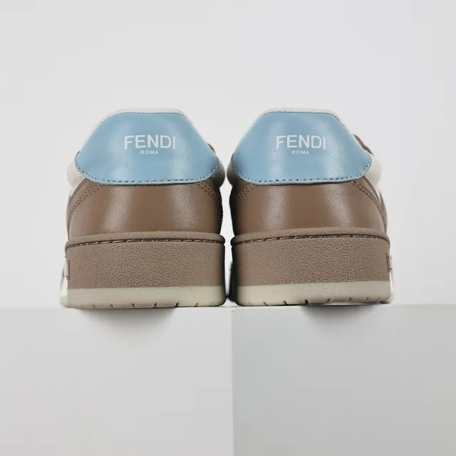Fendi Brown Multicolor Logo-Accented Multi-Panel Lifestyle Sneakers 8