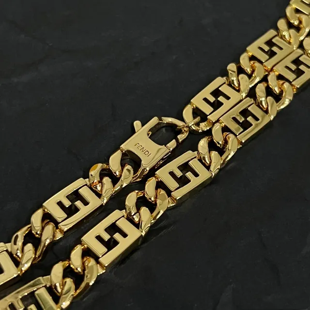 Fendi FF Chain Gold-Tone Necklace 2