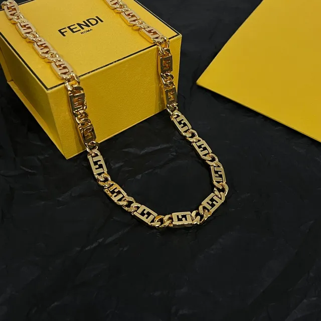 Fendi FF Chain Gold-Tone Necklace 4