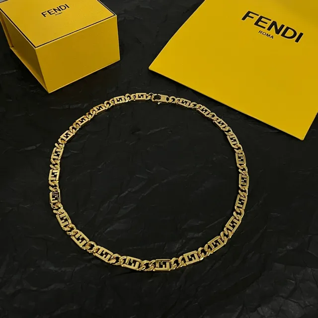 Fendi FF Chain Gold-Tone Necklace 6