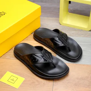 Fendi FF Logo Flip-Flops কালো চপ্পল