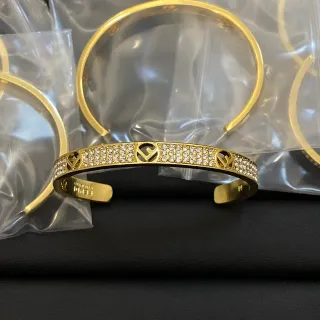 Fendi 金银碎钻手链