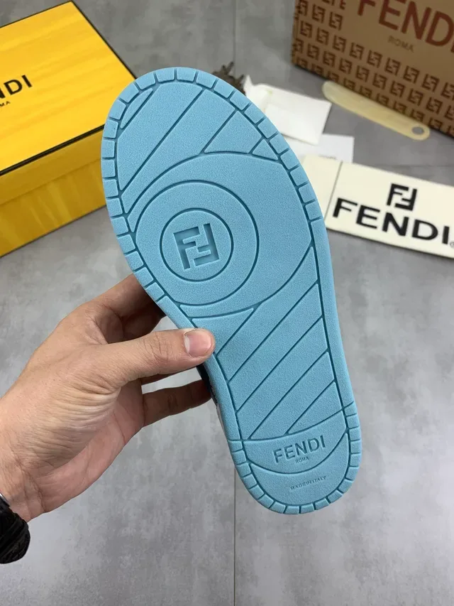 Fendi Monogram Canvas Navy and White Lifestyle Sneaker 3