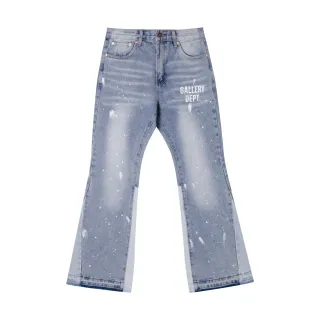 Gallery Dept Paint-Splatter Flared Light-Wash Jeans