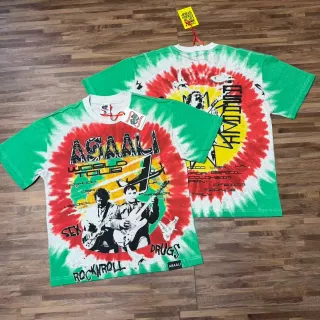 ASAALI 扎染图案印花圆领T恤