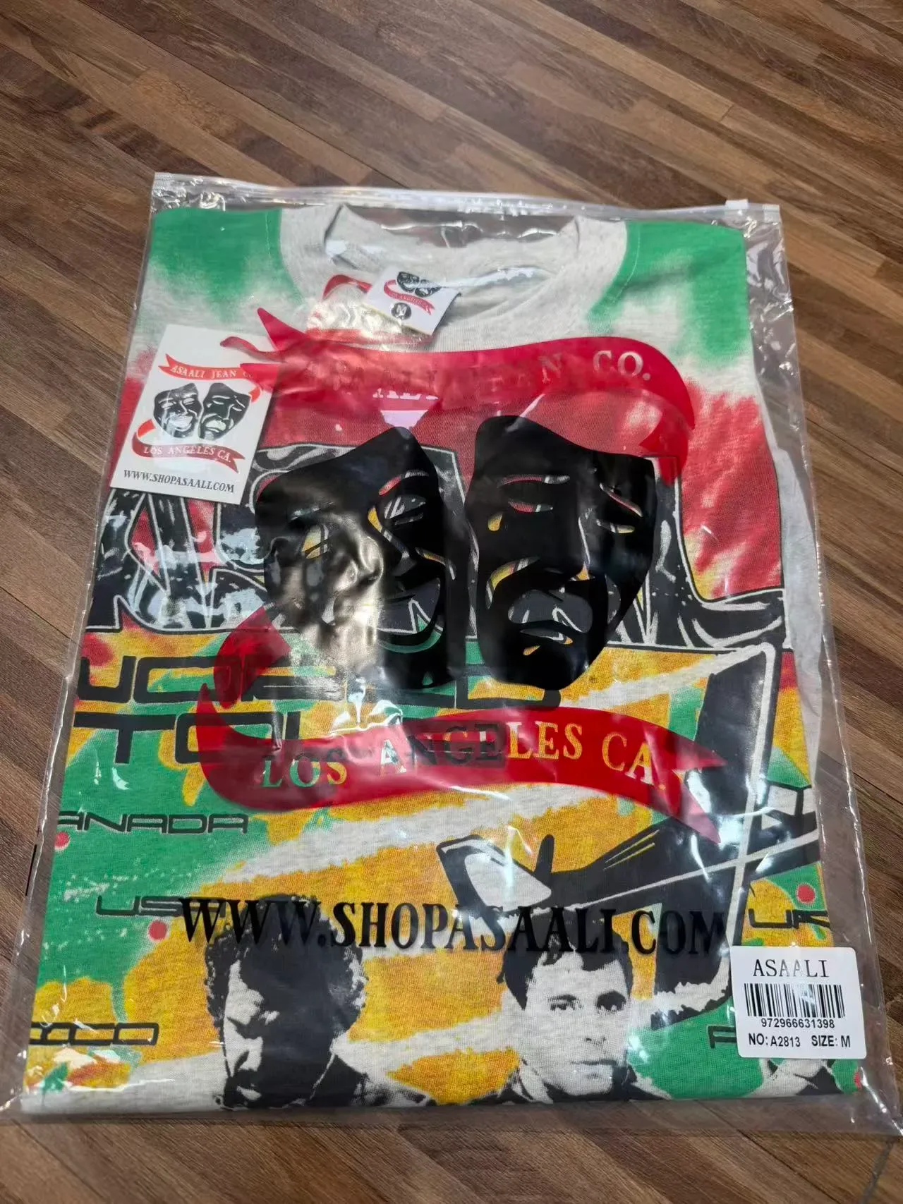 Camiseta ASAALI tie-dye com estampa gráfica e gola redonda 7