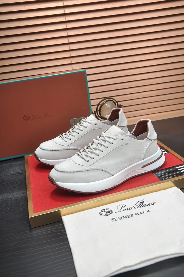 Beige Brown Suede Upper Layered White Midsole Sneakers 4