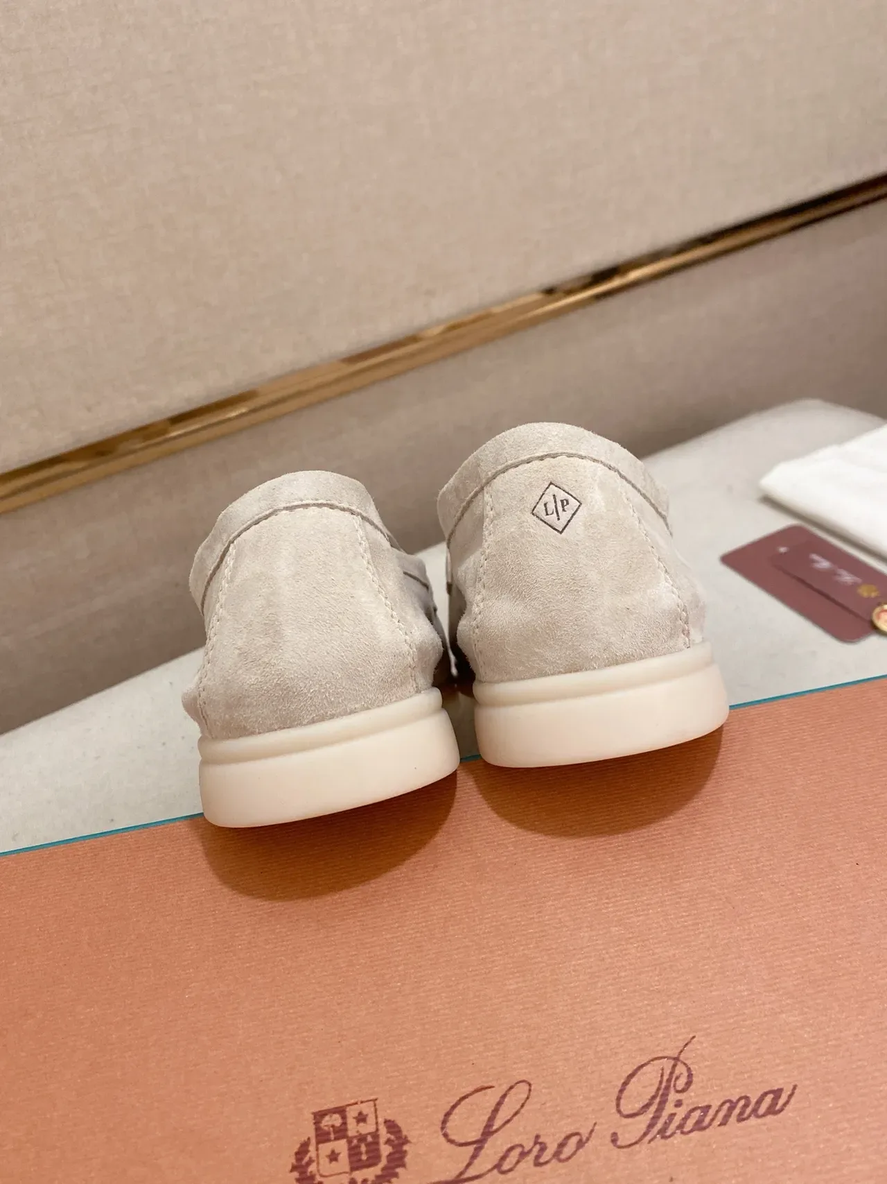 Beige Suede Tassel Strap Loafer 3