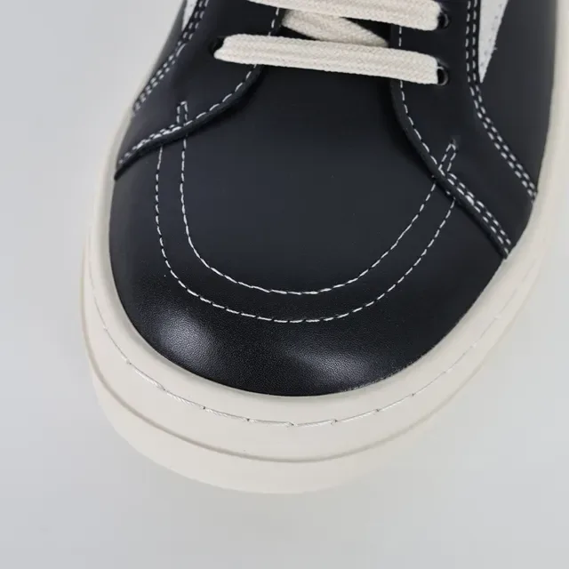 Black and Cream Two-Tone Platform Sneakers 5