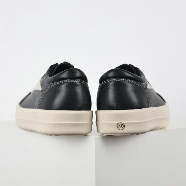Black and Cream Two-Tone Platform Sneakers 8
