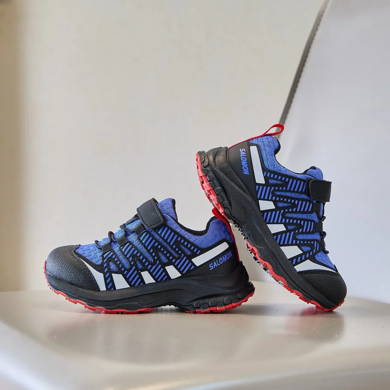 Black and Gray Mesh Overlay Hook-and-Loop Lifestyle Sneakers 12