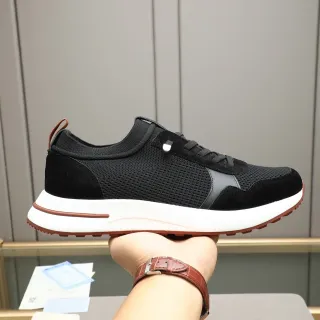 Black and White Mesh Suede Lifestyle Sneaker