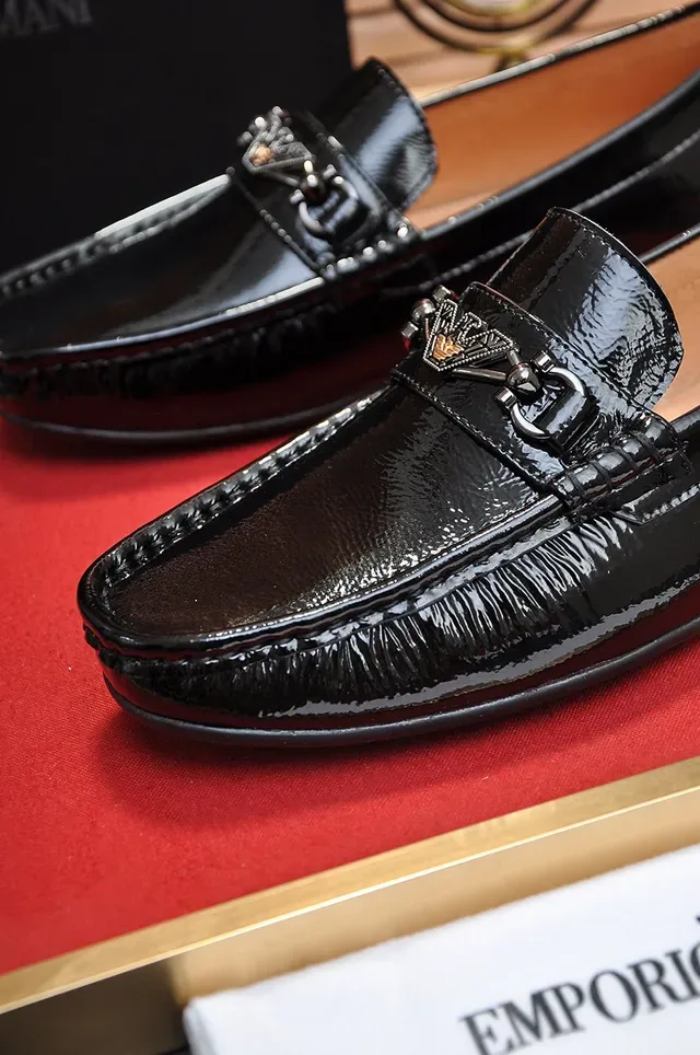 Mocasín Negro y Marrón Cuero Patentado Brillante con Hebilla Horsebit 3