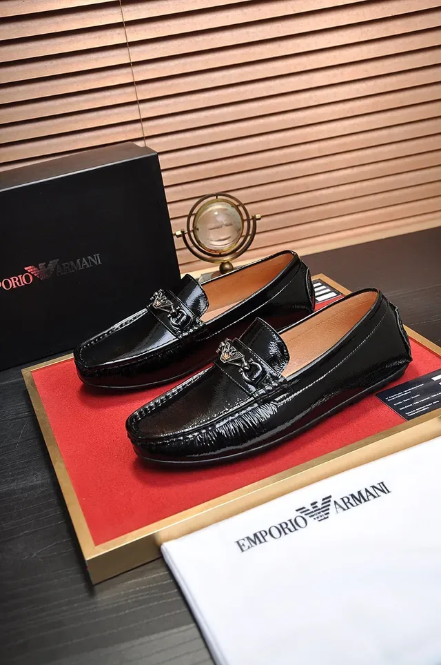 Mocasín Negro y Marrón Cuero Patentado Brillante con Hebilla Horsebit 7
