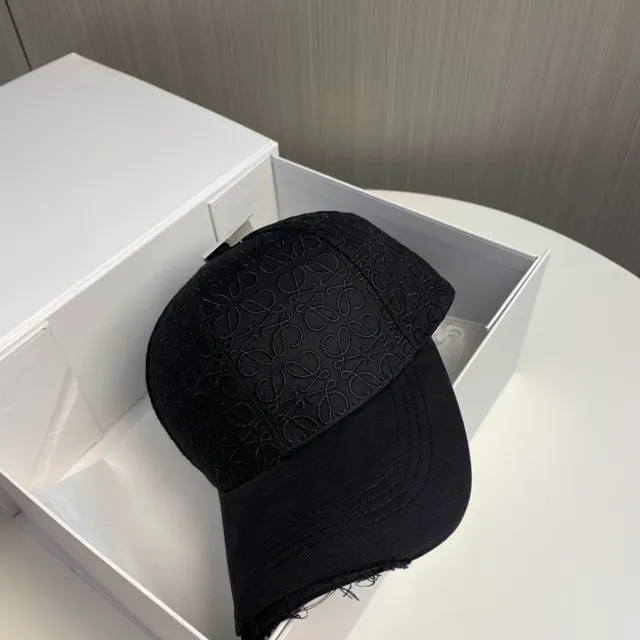 Black Embroidered Logo Baseball Cap 3
