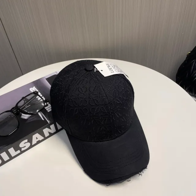 Black Embroidered Logo Baseball Cap 4