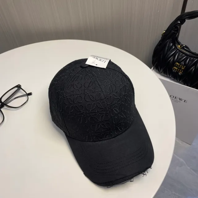 Black Embroidered Logo Baseball Cap 6