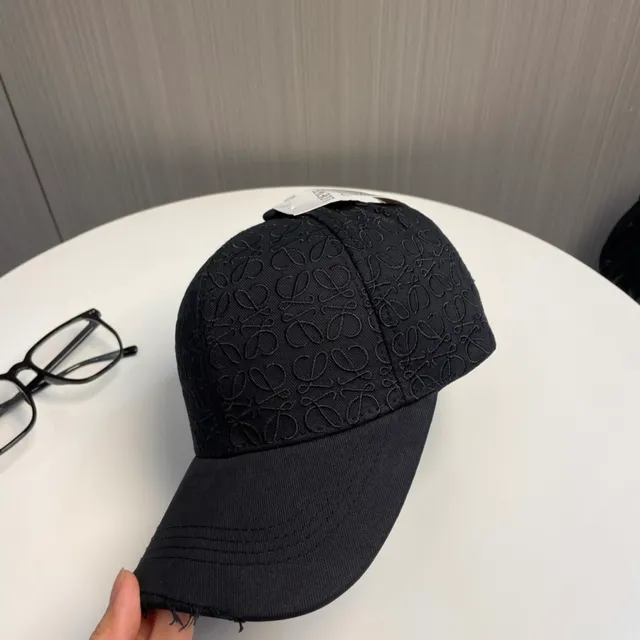 Black Embroidered Logo Baseball Cap 9