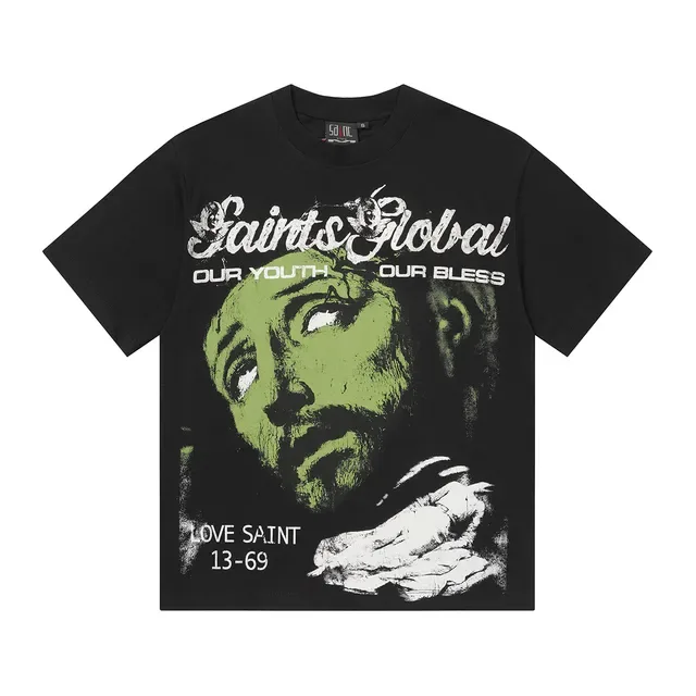 Black Graphic-Print Oversized T-Shirt 3