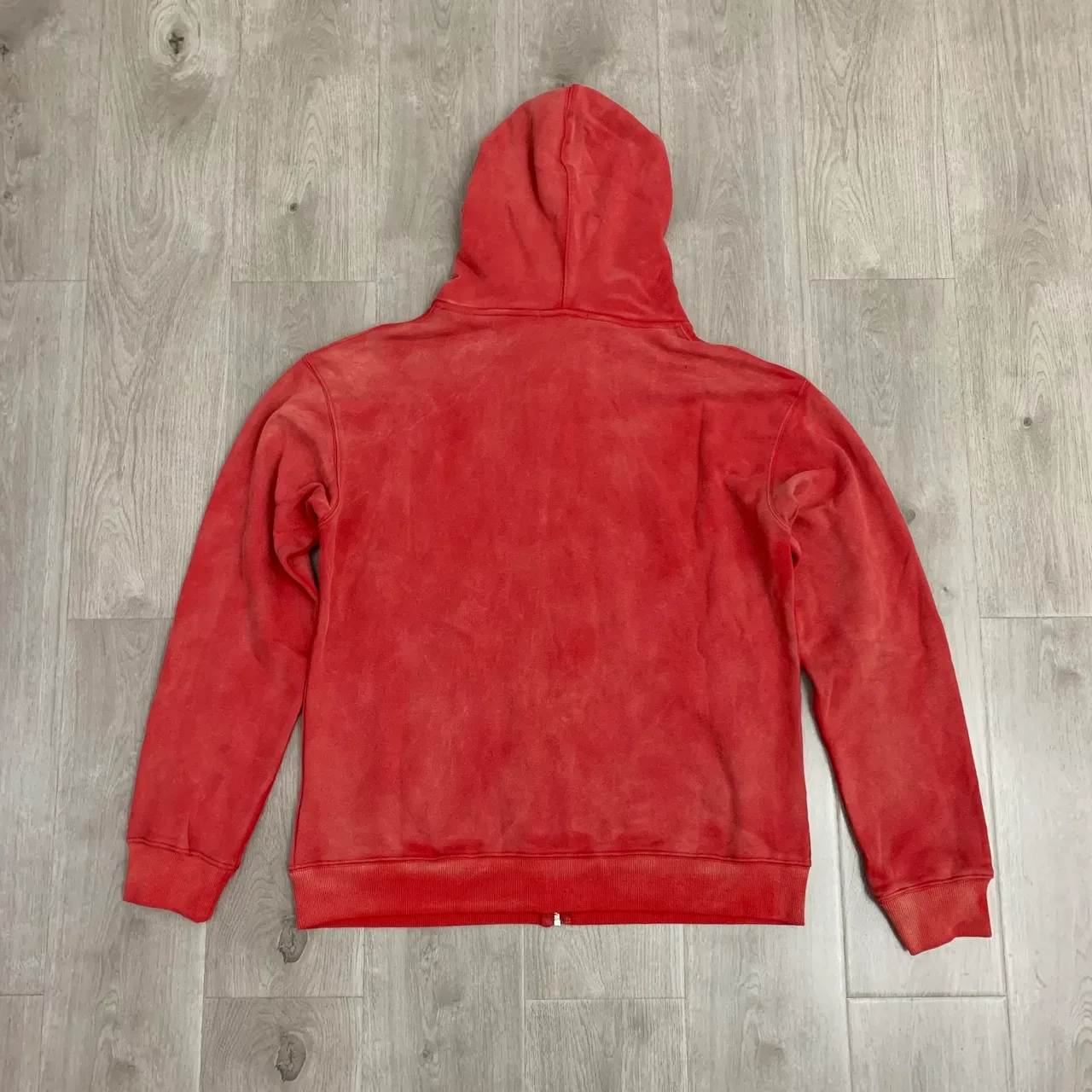 Hoodie Noir et Gris à Fermeture Éclair Complète Brodé Graphique 16