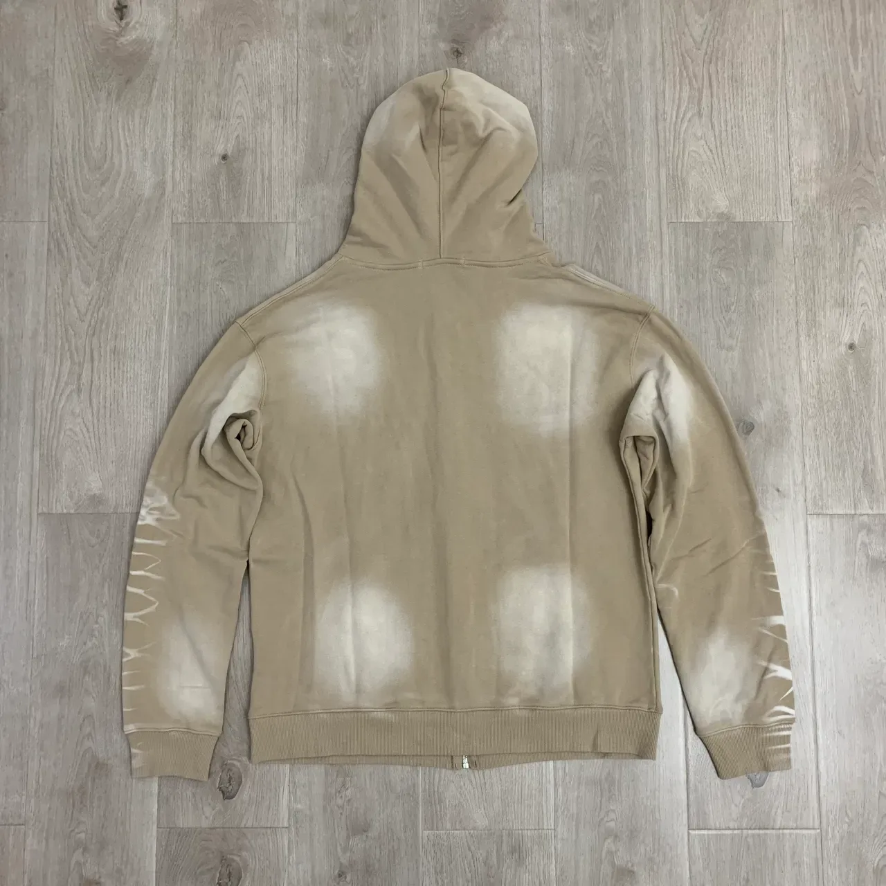 Hoodie Noir et Gris à Fermeture Éclair Complète Brodé Graphique 18
