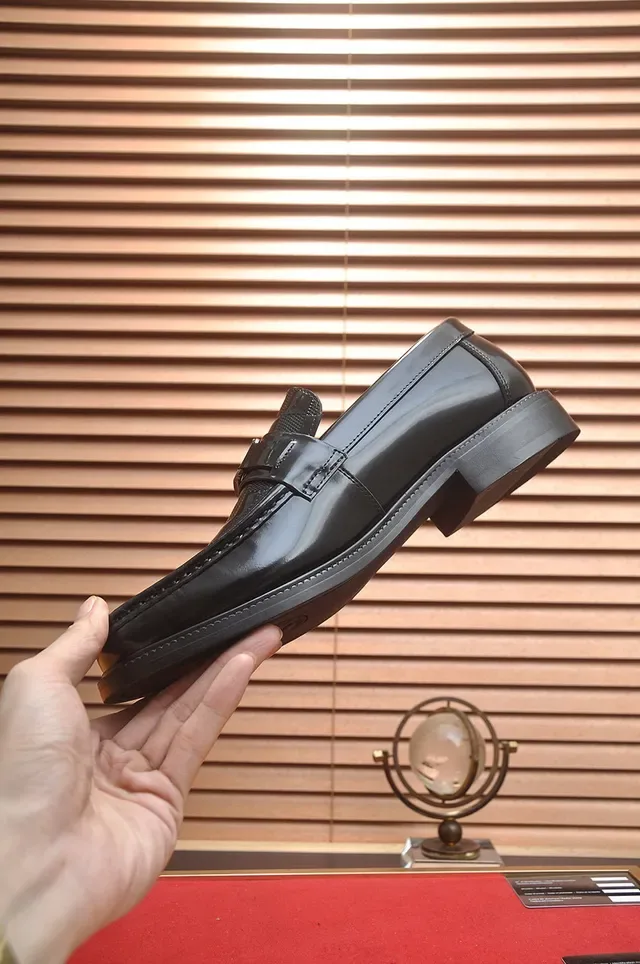 Black Patent Leather Bit Strap Loafer 7